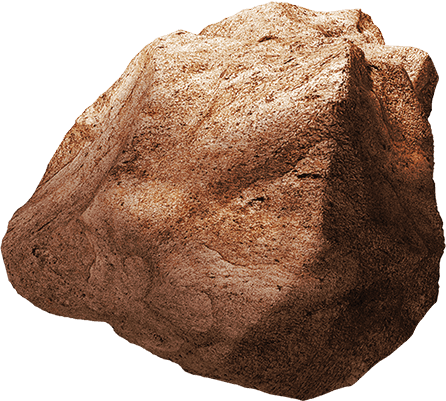 Roca derecha del marco rojo